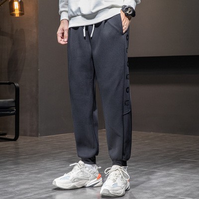 運動褲男生束腳長褲寬松褲子2021新款秋季休閑哈倫褲潮加大籃球褲