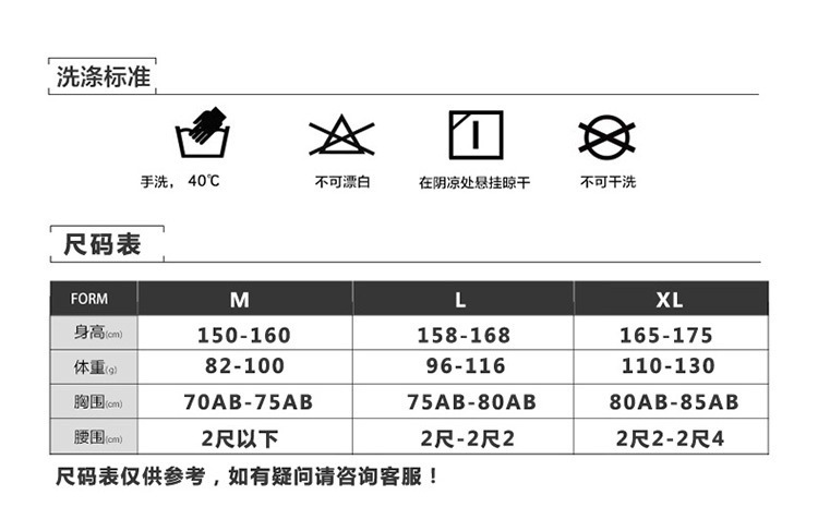 尺碼表