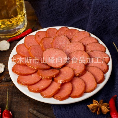 香腸紅腸 500克 哈爾濱紅腸 烤腸肉腸 熏腸 熟食 山峰工廠批發
