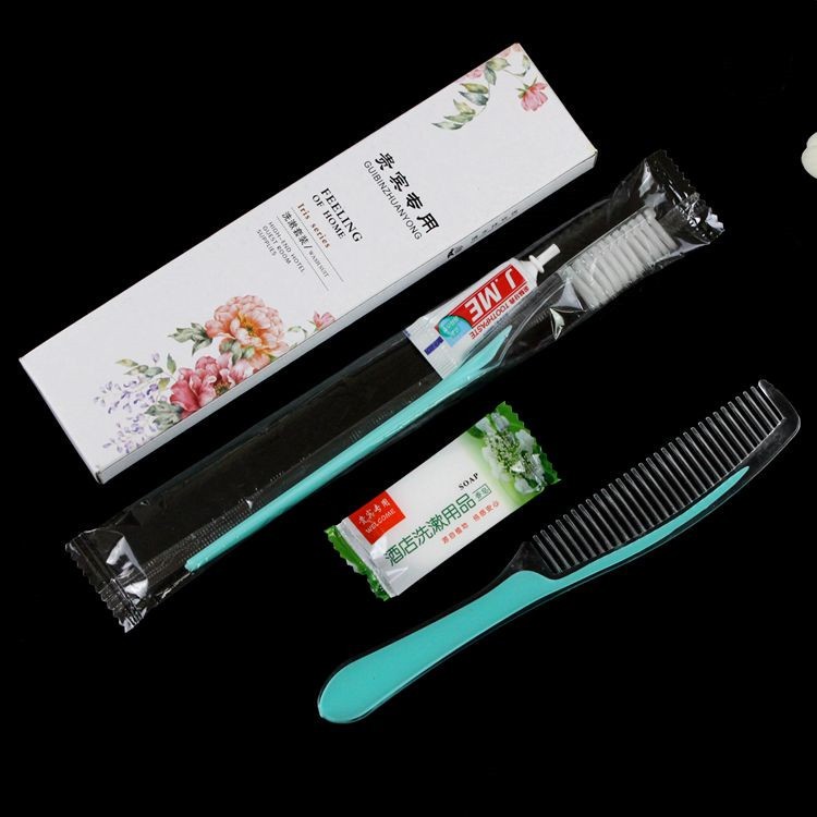 一次性牙刷六件套 洗漱套裝 六合一牙具 賓館酒店一次性用品批發