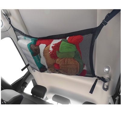 汽車車載車頂棚收納袋 衣物行李箱棉被透氣網(wǎng)布收納包 雜物收納袋