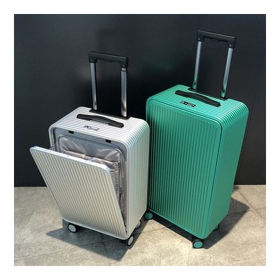 金屬鋁鎂合金拉桿箱萬向輪側(cè)開行李箱17寸小型商務(wù)旅行登機24男女