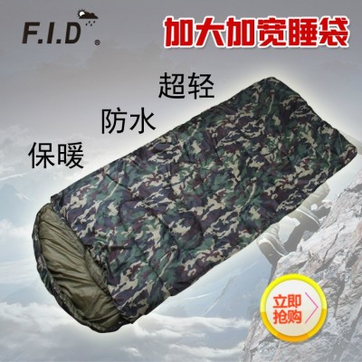 2019特大外貿(mào)戶外春游家用防水信封帶帽款透氣保溫可定制隔臟睡袋