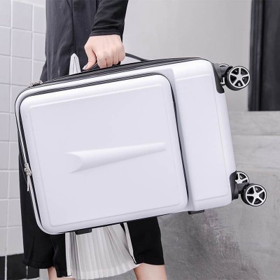 新款abs商務(wù)拉桿箱電腦袋前蓋旅行箱萬向輪登機(jī)20寸24寸一件代發(fā)