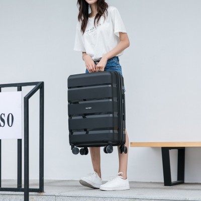 2019新款pp拉桿箱印制密碼箱商務(wù)行李箱小型登機(jī)箱20寸學(xué)生旅行箱