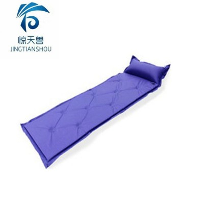 驚天獸九點式戶外自動充氣墊子床單人防潮墊拼接雙人帶充氣枕