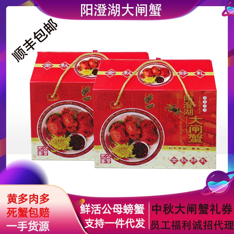 批發包郵陽澄湖大閘蟹 公3.7-3.5兩5只母2.5-2.8兩5只 中秋節禮品