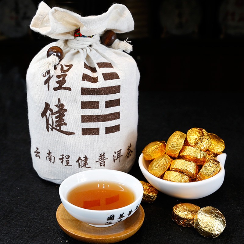 廠家批發(fā)云南新普號糯米香普洱熟茶 迷你小沱茶散裝500g 普洱茶