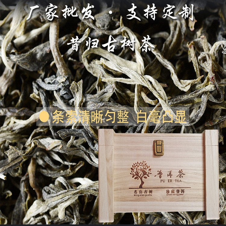廠家批發(fā) 云南普洱茶生茶散茶昔歸頭春古樹純料500g禮盒裝茶葉