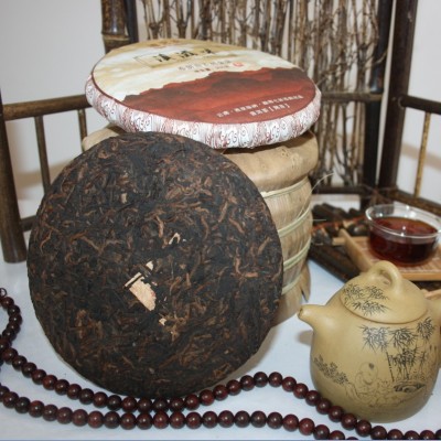 普洱茶批發 云南普洱茶熟茶勐海布朗山春茶滇滋味200克餅金芽熟茶