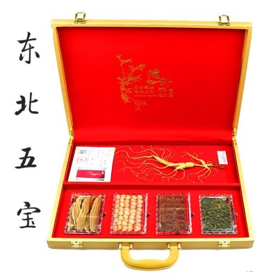 東北特產(chǎn)長白山 林下參五寶禮盒 山參禮盒會銷禮品新款中老年滋補