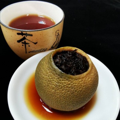 江門新會小青柑正宗茶葉陳皮普洱茶熟茶散裝柑普茶宮廷禮盒裝批發