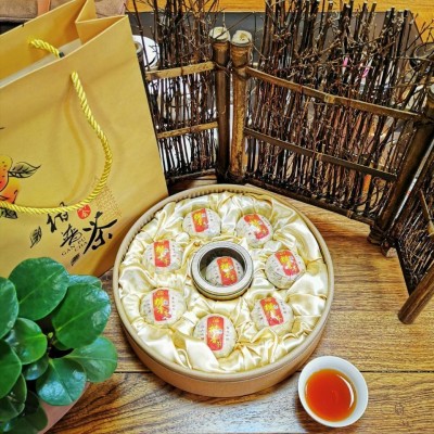 全生曬小青柑小紅柑二紅柑普中青柑普洱勐海熟茶特產