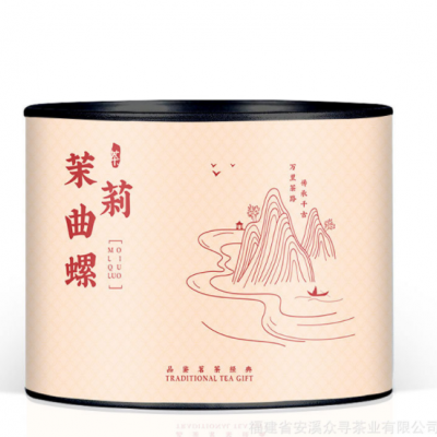 批發2022新茶茶葉茉莉花茶茉莉曲螺濃香型花草茶耐泡茉莉曲螺罐裝