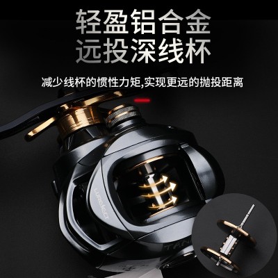 路派坦克遠(yuǎn)投打黑水滴輪金屬框架雷強(qiáng)巨物魚線輪6.3速海釣雷強(qiáng)輪