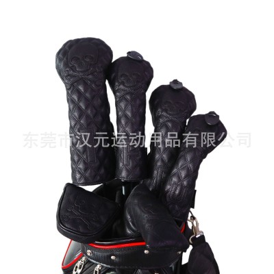 廠家新款 高爾夫球桿套木桿套頭套帽套 骷髏1號木球道木小雞腿
