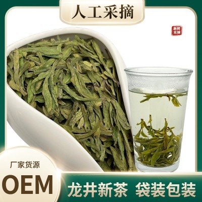 炒青綠茶散裝批發浙江杭州人工采摘清香龍井茶 園區供應散稱茶葉