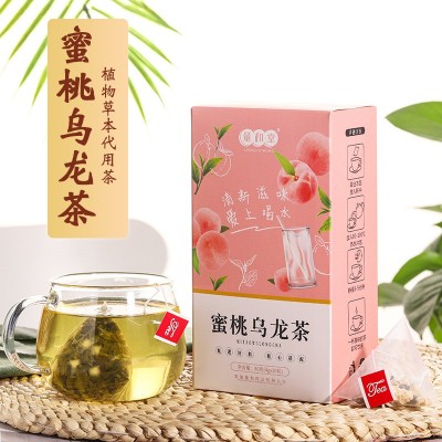 量和堂 蜜桃烏龍茶三角包20包水果花茶冷泡茶包廠家批發一件代發