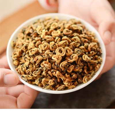 2022年新茶鳳慶單芽紅茶云南滇紅茶金螺蜜香金芽濃香型散裝500g