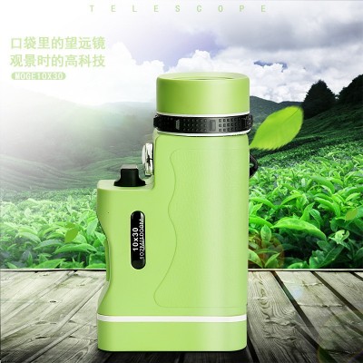 新品摩哥10x30單筒望遠鏡高清高倍帶燈微光夜視望遠鏡4種顏色可選
